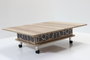 Hanah Home Mesa de Café Ajustable Alaska y Azul